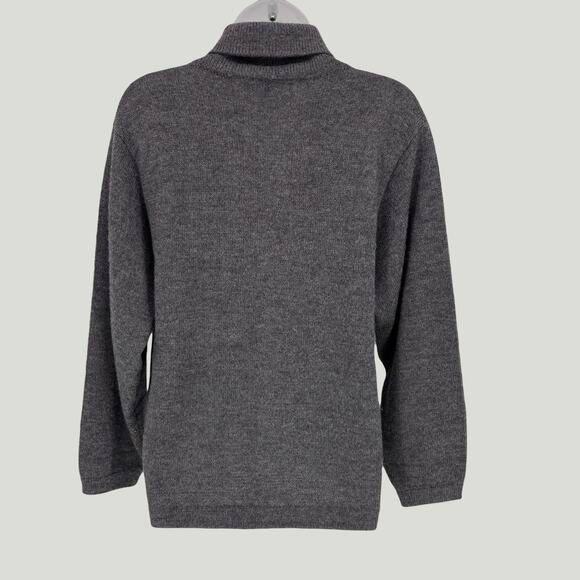 Artesanias A.T Alpaca Style Sweater Cardigan S Shawl Collar Grandpa Grandma Core - Picture 3 of 5